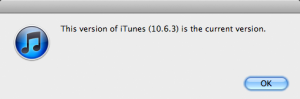 iTunes 10.6.3 is the current version